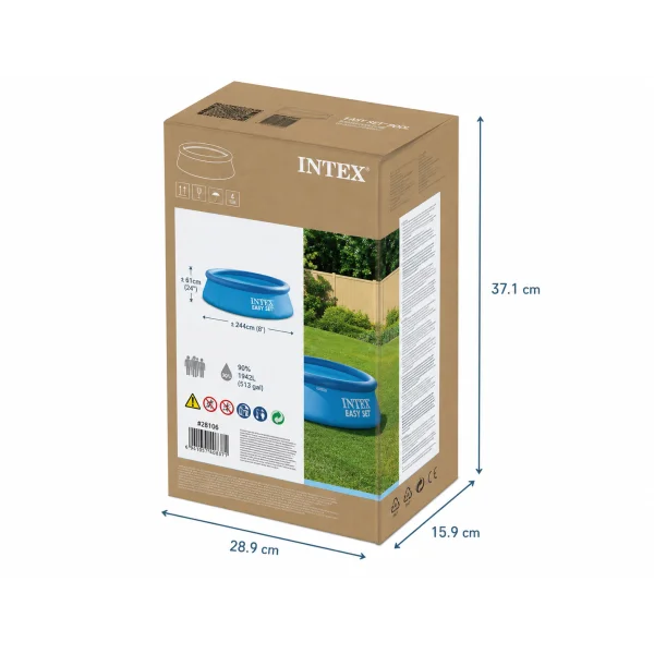 Надувний басейн Intex Easy Set 28106, 244×61 см, 1942 л