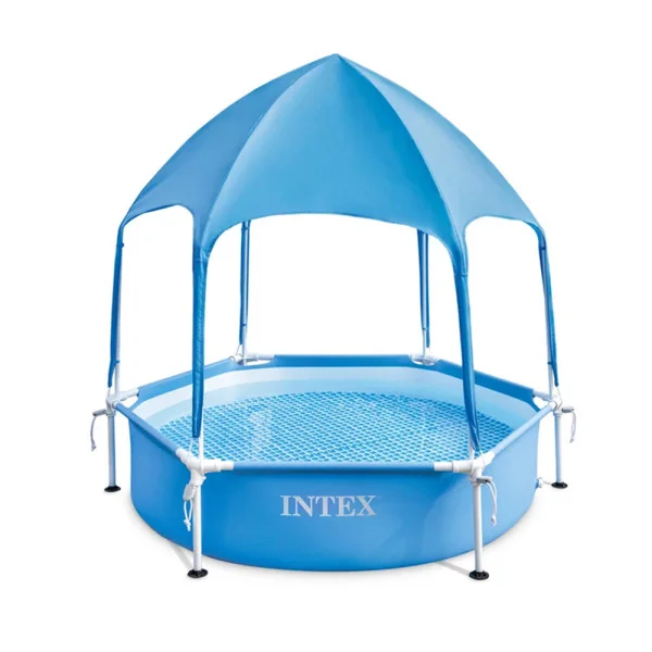 Каркасний басейн Intex 28209 Metal Frame з навісом, 183 x 38 см