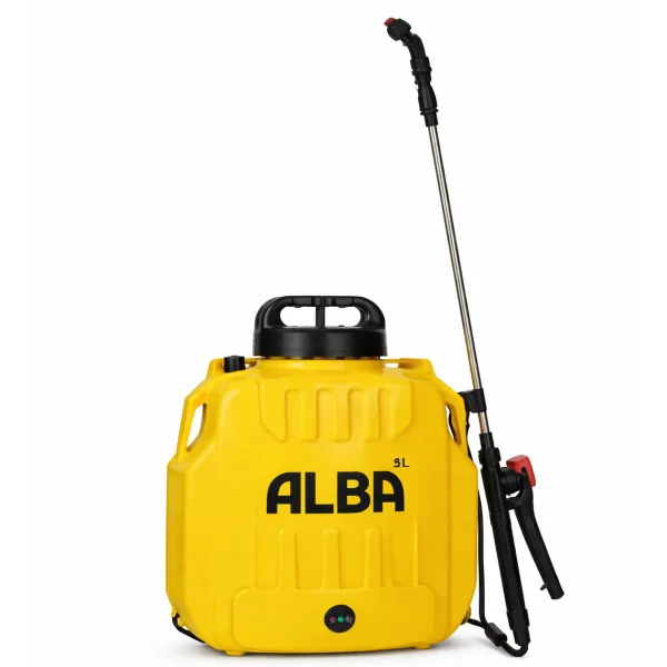 Акумуляторний ранцевий обприскувач ALBA Spray CF-BC-5, садовий електричний обприскувач для рослин, дерев і теплиць з телескопічною трубкою