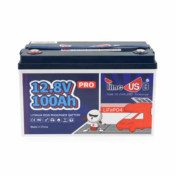 Аккумуляторна батарея LiFePO4 Timeusb 12.8V 100Ah Pro, 1280Wh, BMS 100A, 260*168*210мм