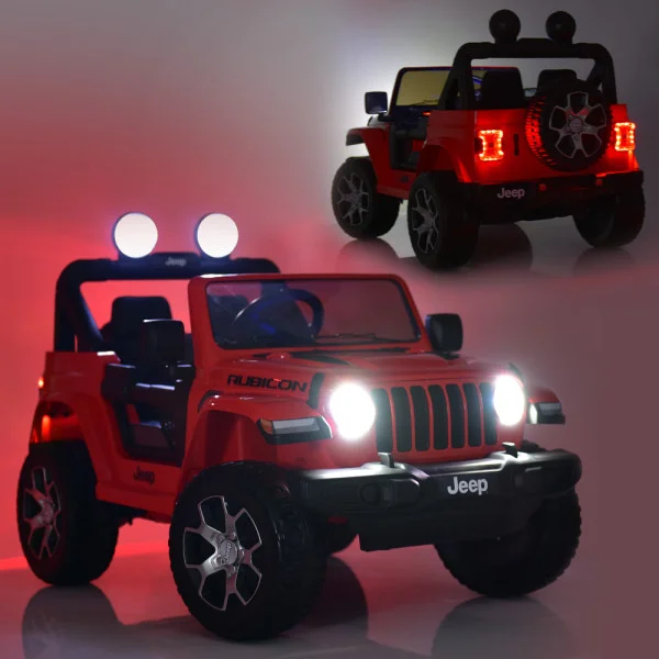 Детский электромобиль-джип Jeep Rubicon M 4176EBLR-3 4WD красный