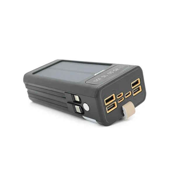 Power bank Linkage LKP-46, Solar 30000mAh, 22.5W, Кабелi Туре-С+Lighting, 0.70 kg, Black, Box