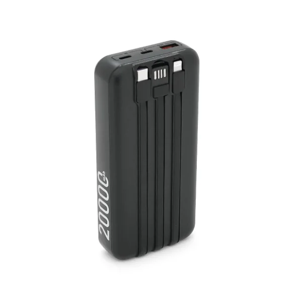 Powerbank ACL PW-117 20000 mAh PD 22.5W со встроенными кабелями USB-C и Lightning