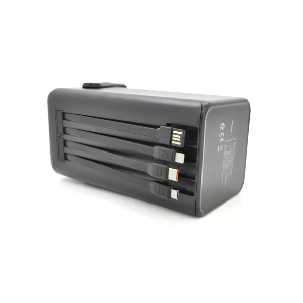 Powerbank ACL PW-152 80000 mAh 22.5W з 4 вбудованими кабелями та ліхтарем