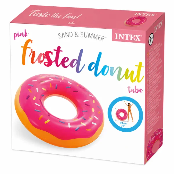 Надувной круг Intex 56256 «Розовый пончик» 99×25 см