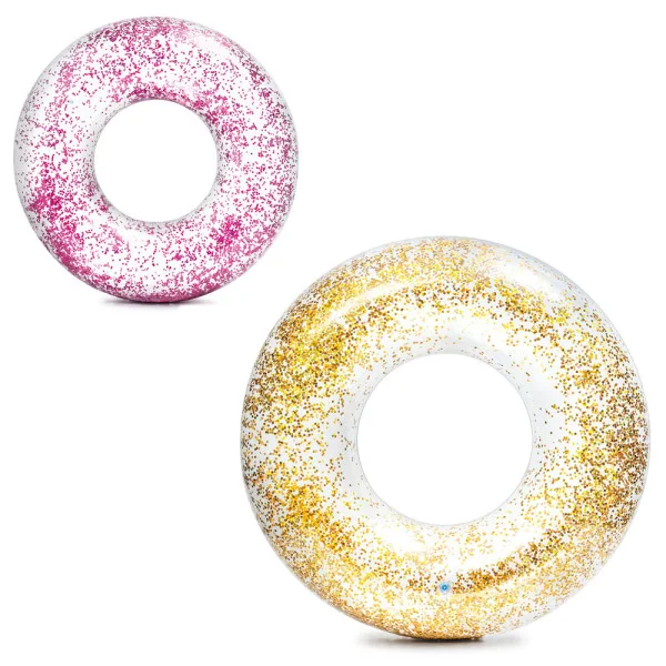 Надувний круг Intex 56274 Glitter Tube 119 см з блискітками