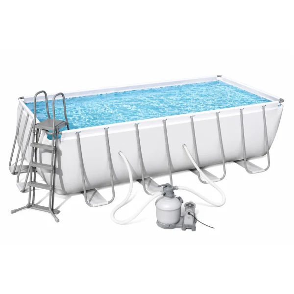 Каркасний басейн Bestway 56671 488×244×122 см Steel Pro MAX з фільтр-насосом і драбиною