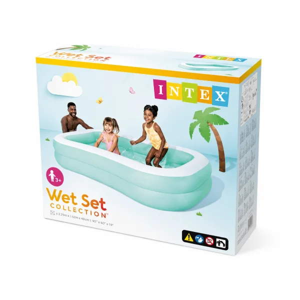 Дитячий надувний басейн Intex 57181 Aqua Swim Center 229 x 152 x 48 см