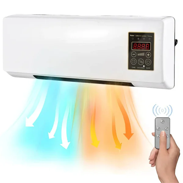 Настінний тепловентилятор з пультом 2000 Вт Wall Air Cooler