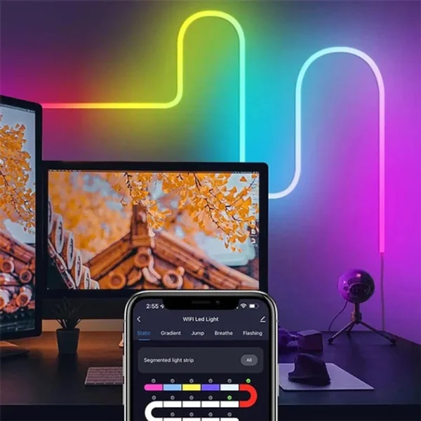 Світлодіодна неонова USB стрічка 5м з керуванням від телефону SFK-11 Bluetooth