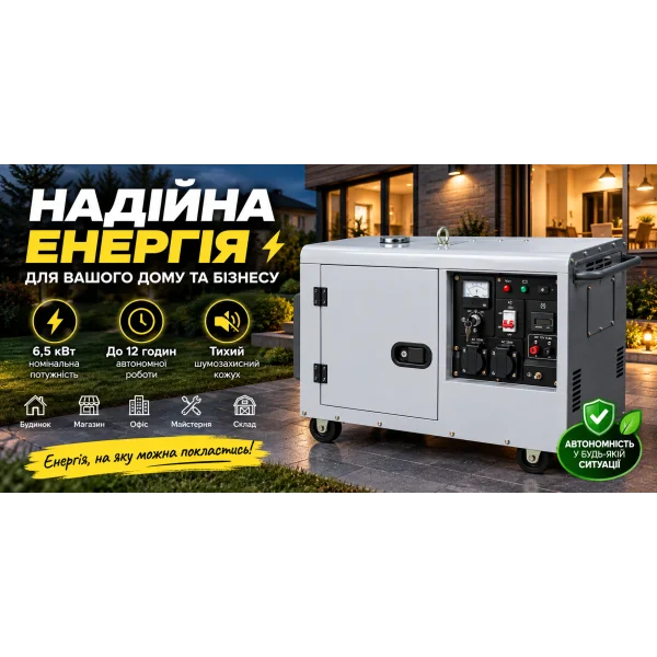 Дизельный генератор LUTIAN 5GF-LDE 6,5 кВт / 7 кВт