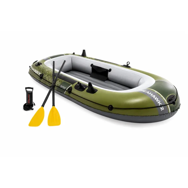 Надувная лодка Intex Seahawk 2 Set 66332 на 2 человека с веслами и насосом