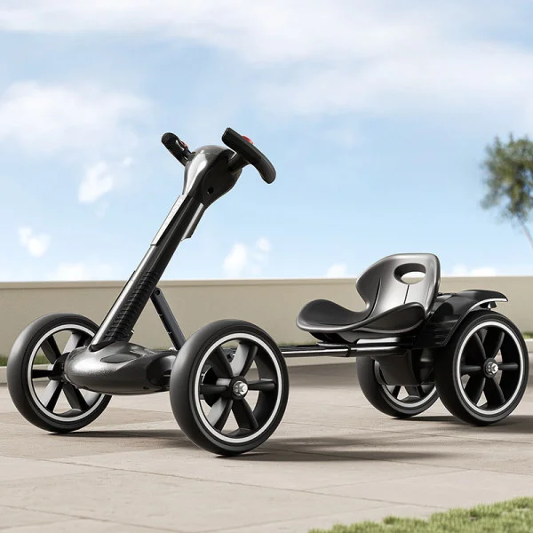 Складной электромобиль на аккумуляторе 6V 4.5Ah Go-Kart Черный