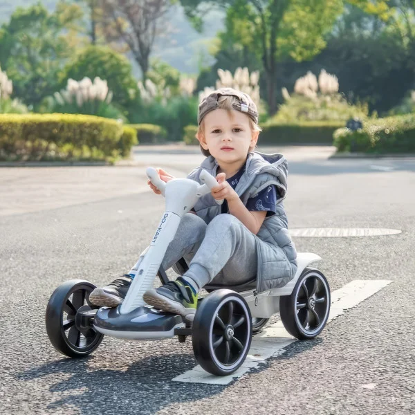 Складаний електромобіль на акумуляторі 6V 4.5Ah Go-Kart Білий