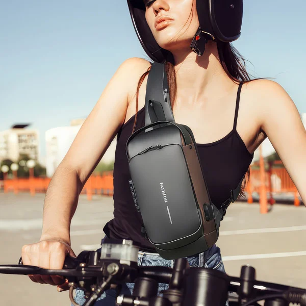 Сумка з кодовим замком і USB портом XIO Fashion розміри 31*17*7см