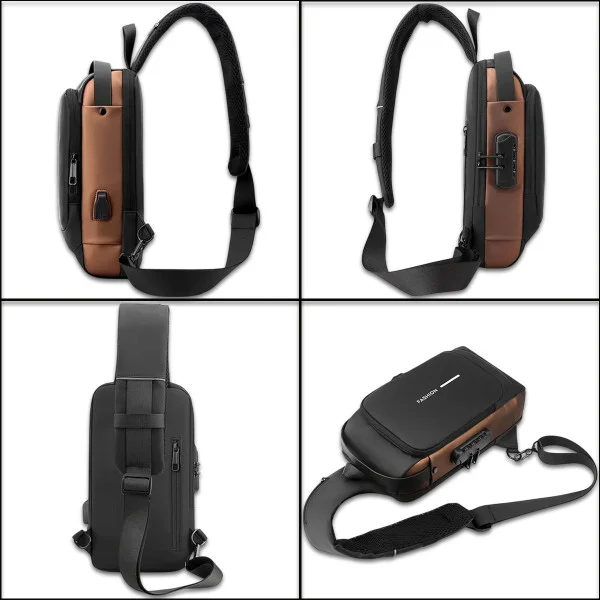 Сумка з кодовим замком і USB портом XIO Fashion розміри 31*17*7см