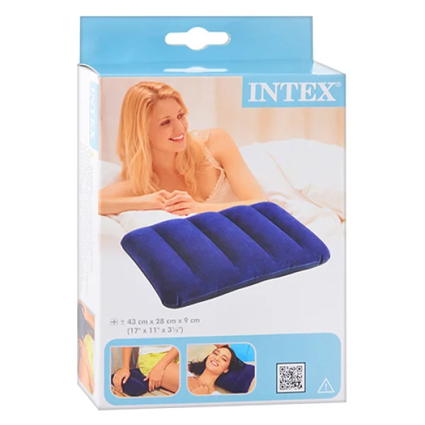 Надувна велюрова подушка Intex 68672 43×28×9 см