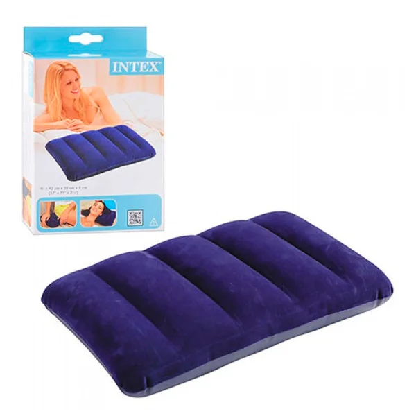 Надувна велюрова подушка Intex 68672 43×28×9 см