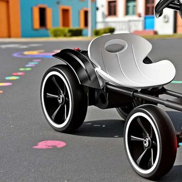Складаний дитячий електромобіль Go-Kart — пульт, музика, підсвітка, 6V 7Ah
