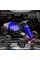 Складной детский электромобиль Go-Kart — синий, пульт, музыка, подсветка, 6V 7Ah