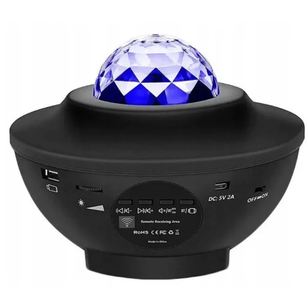 Проектор звездного неба Галактика AND 991 с пультом и Bluetooth колонкой — ночник