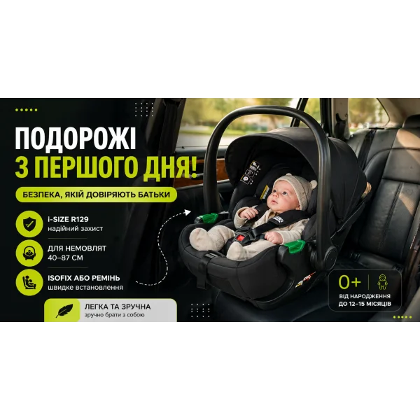 Автокресло El Camino ME 1110 i-FIX Jet Black
