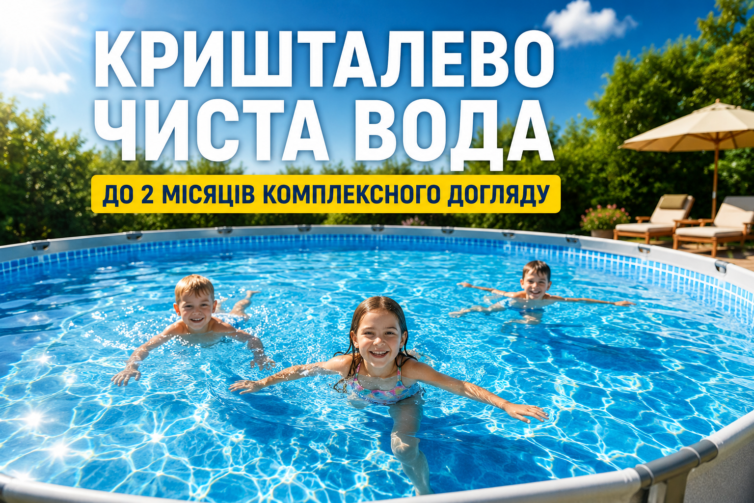 Набор химии для бассейна на 10 м³ воды | Тестер, pH Минус, Альгекс, Шок-Хлор, Хлор 9 в 1
