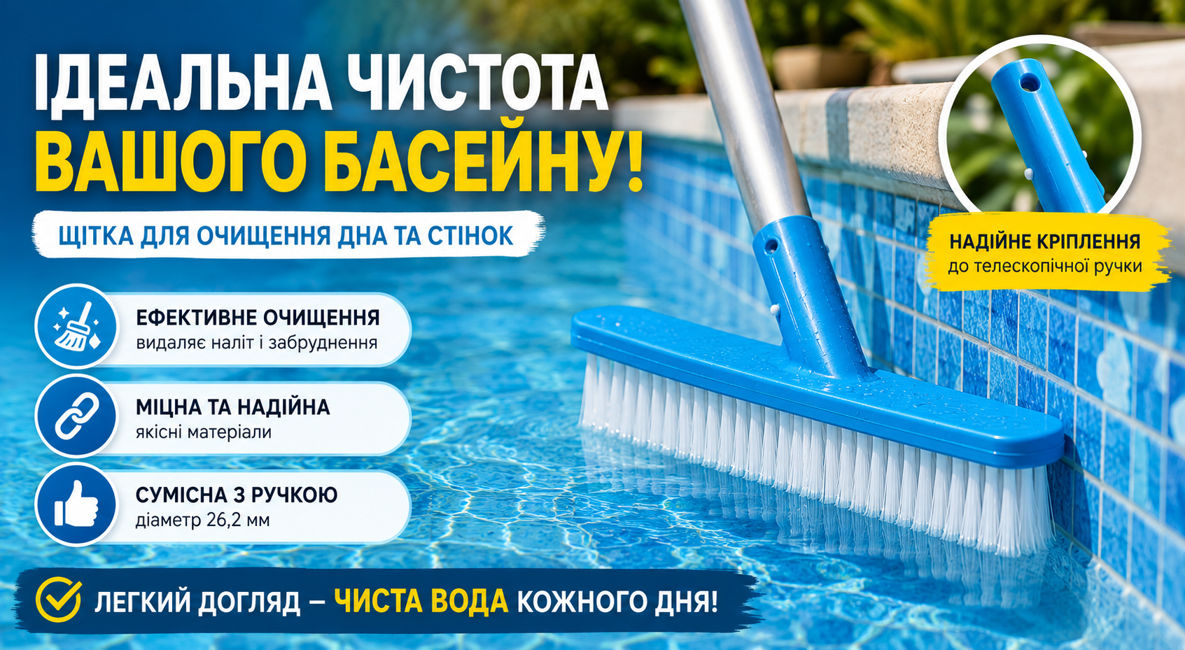 Щетка для очистки бассейна Intex 29052 для дна и стенок