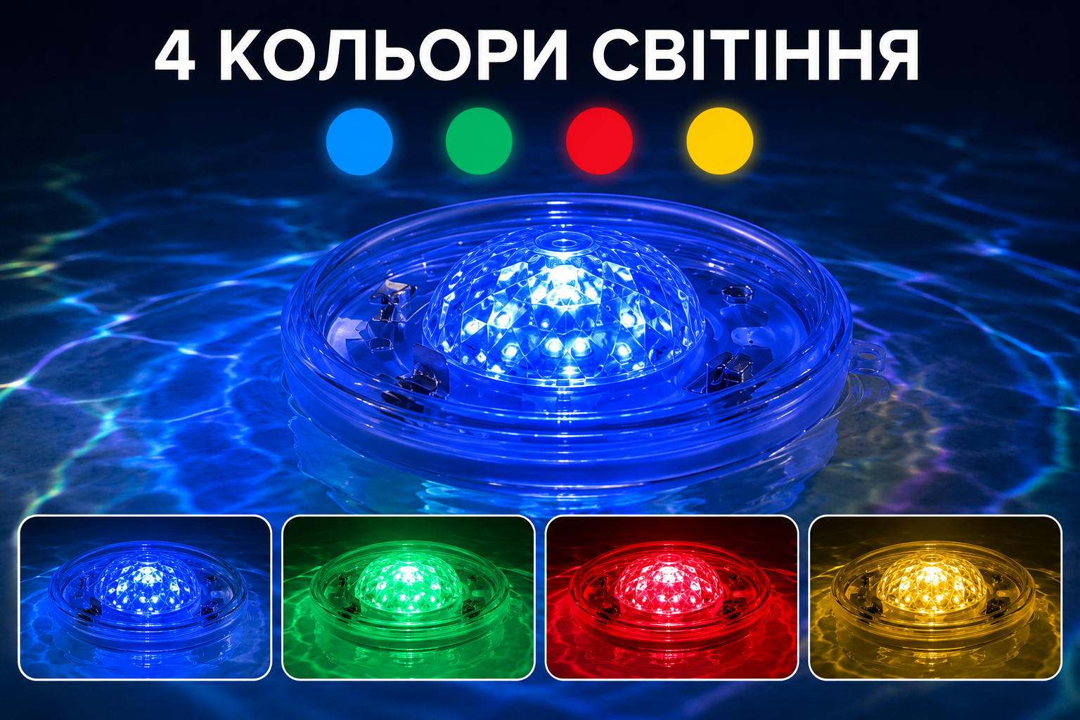 Плавающая LED подсветка для бассейна Bestway 58419, водонепроницаемый светильник для бассейна с цветными режимами