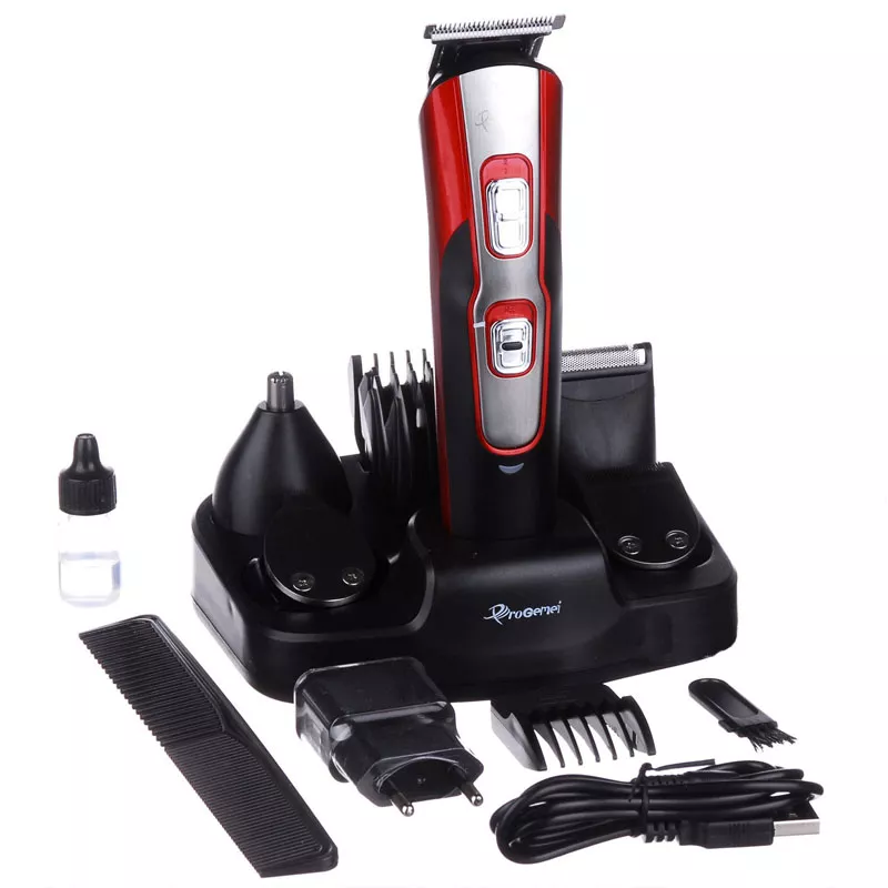 Многофункциональный триммер 10в1 GM-592 аккумуляторный для бороды, волос, носа и ушей