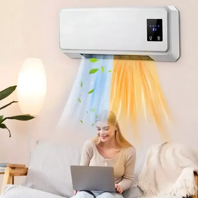 Настінний тепловентилятор з пультом 2000 Вт Wall Air Cooler